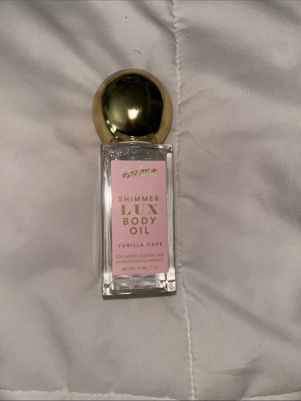 Shimmer Lux Body Oil - Vanilla Cake (Pink)